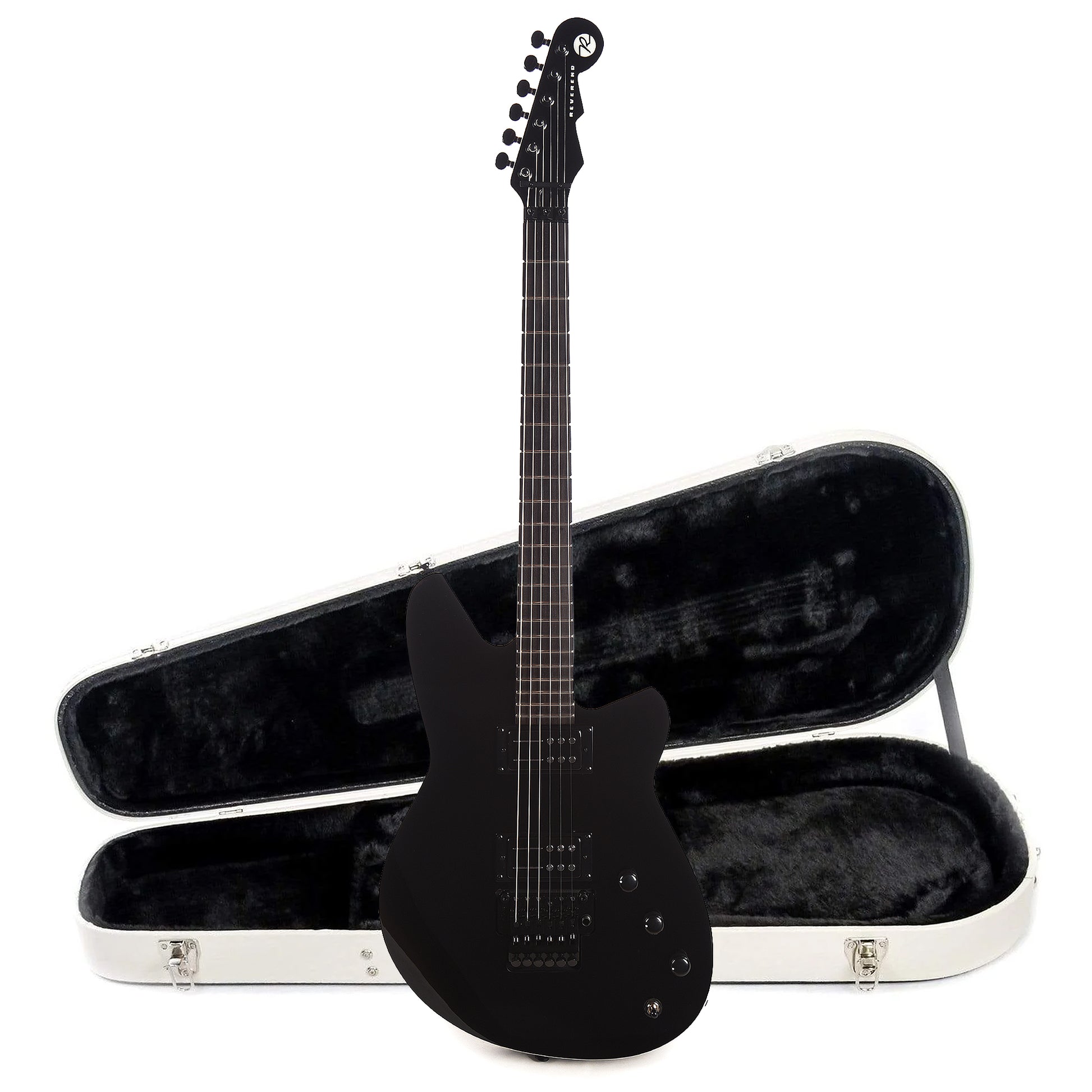 Reverend Kingbolt Blackout Edition Hardshell Case Bundle Electric Guitars / Solid Body