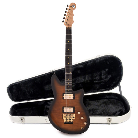 Reverend Kingbolt RA FM Coffee Burst Hardshell Case Bundle Electric Guitars / Solid Body