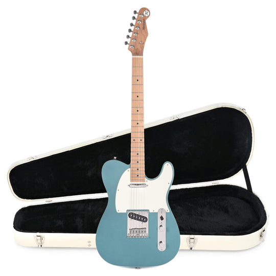 Reverend Pete Anderson Eastsider T Satin Deep Sea Blue Hardshell Case Bundle Electric Guitars / Solid Body