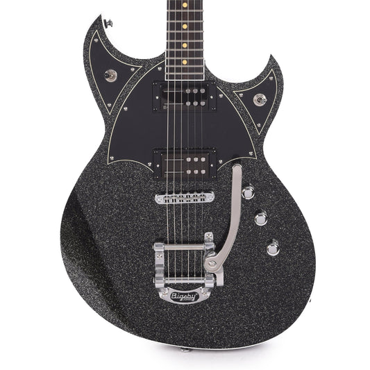 Reverend Reeves Gabrels Spacehawk Black Sparkle Electric Guitars / Solid Body