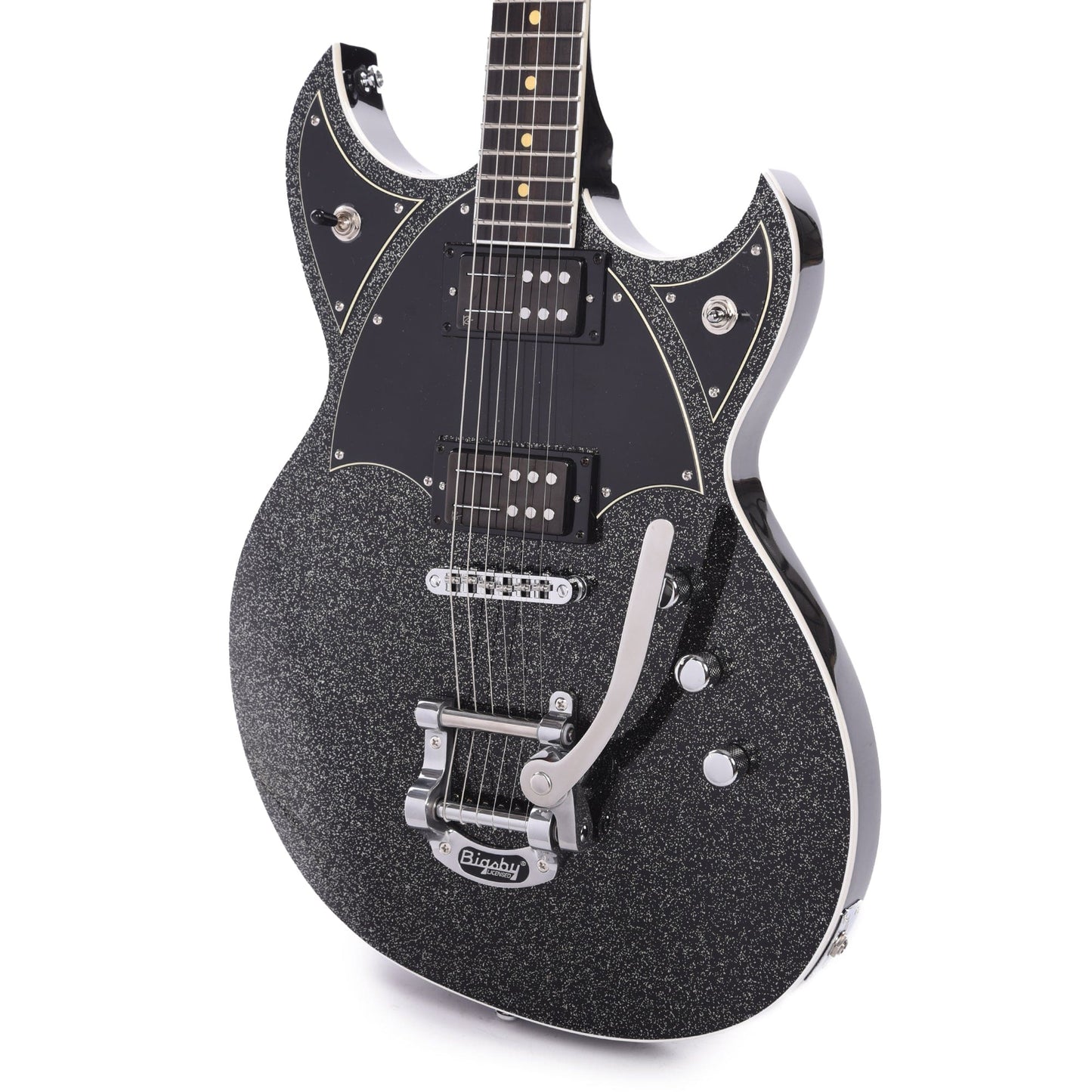 Reverend Reeves Gabrels Spacehawk Black Sparkle Electric Guitars / Solid Body