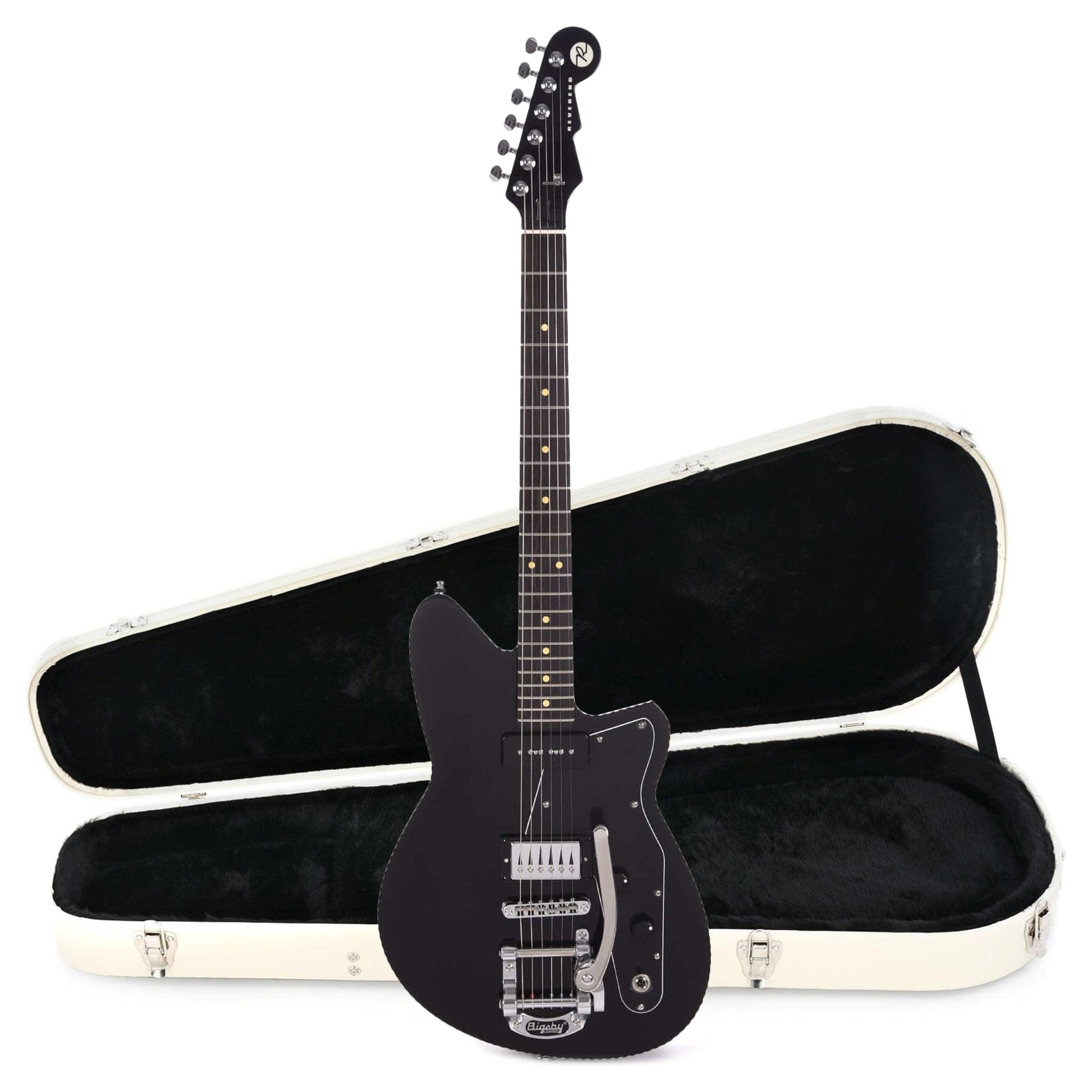 Reverend Rick Vito Soul Agent Midnight Black Hardshell Case Bundle Electric Guitars / Solid Body