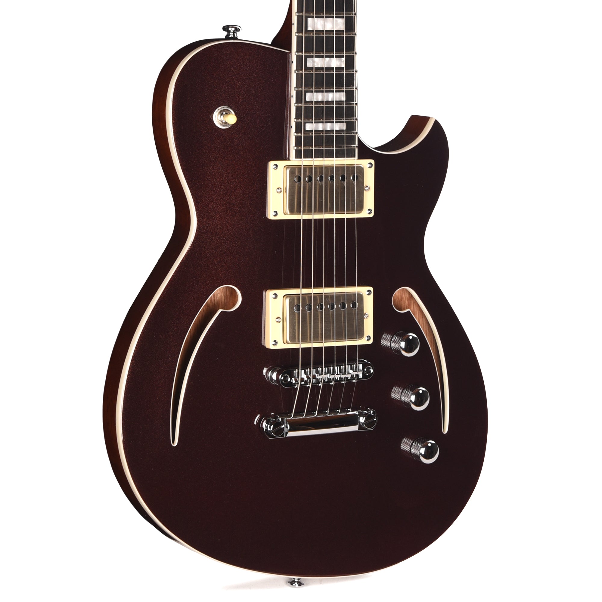Reverend Roundhouse Air HH Electric Guitar Metallic Bordeaux Electric Guitars / Solid Body