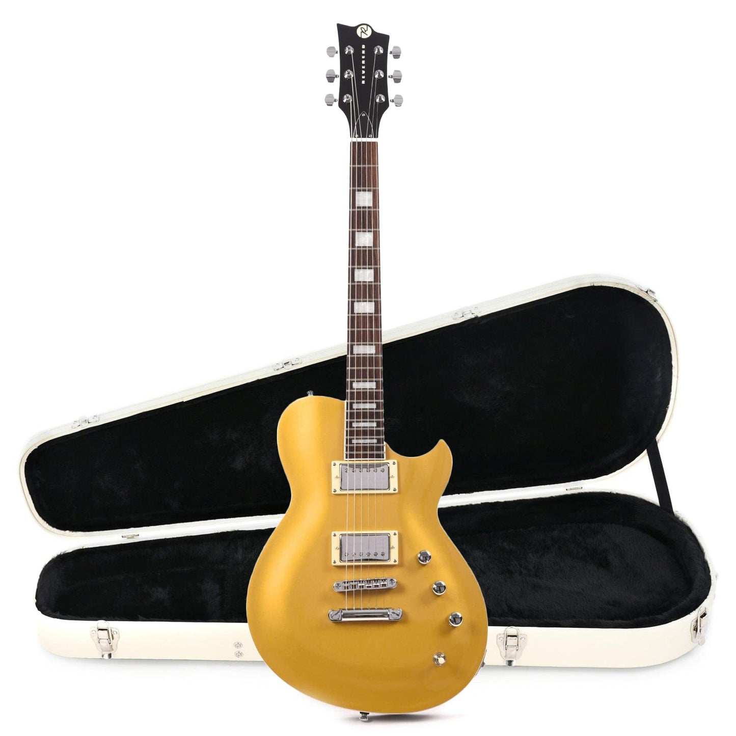 Reverend Roundhouse Venetian Gold Hardshell Case Bundle Electric Guitars / Solid Body