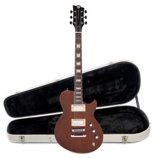Reverend Roundhouse Violin Brown Hardshell Case Bundle Electric Guitars / Solid Body