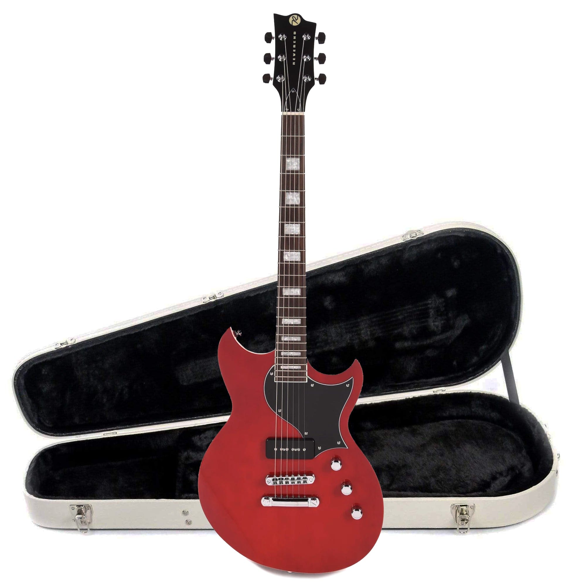 Reverend Sensei Jr. Trans Cherry Hardshell Case Bundle – Chicago Music ...
