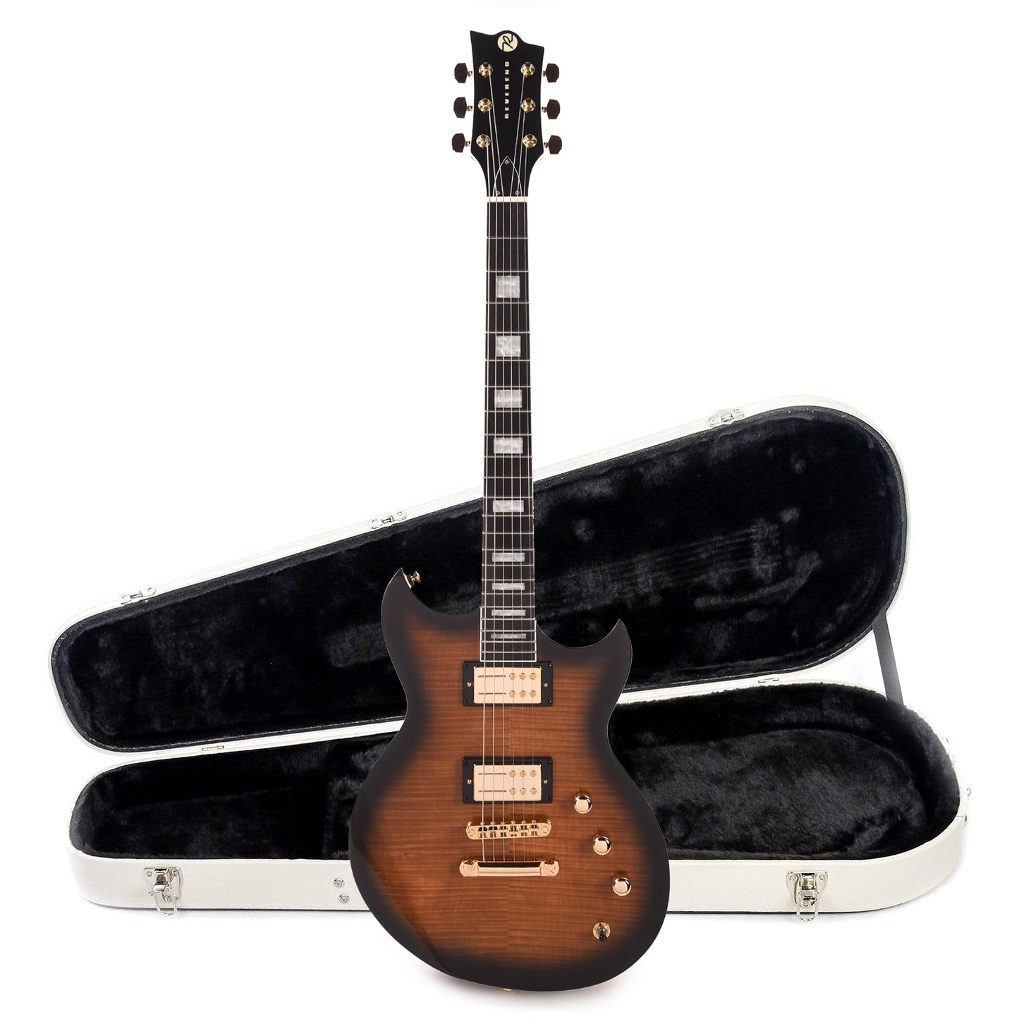 Reverend Sensei RA FM Coffee Burst Hardshell Case Bundle Electric Guitars / Solid Body