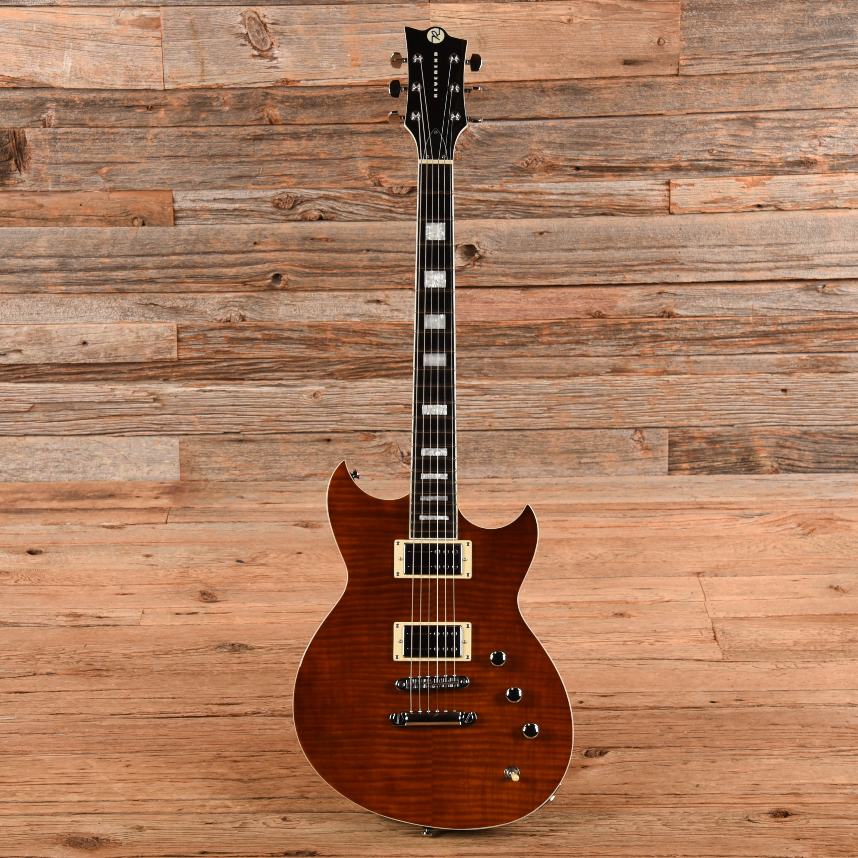 Reverend Sensei RA FM Violin Brown Electric Guitars / Solid Body