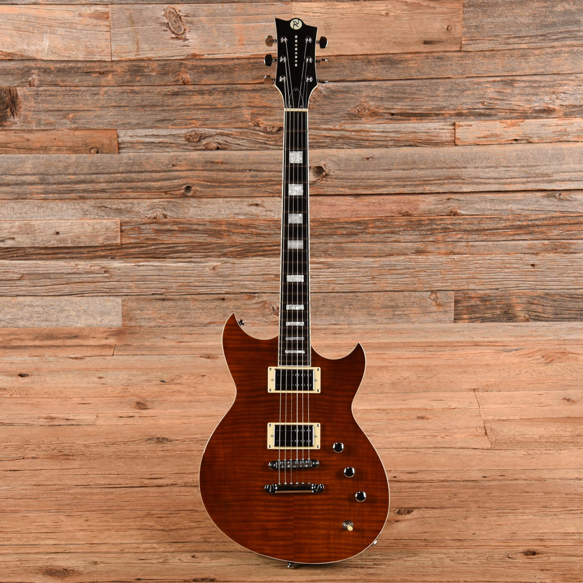 Reverend Sensei RA FM Violin Brown Electric Guitars / Solid Body