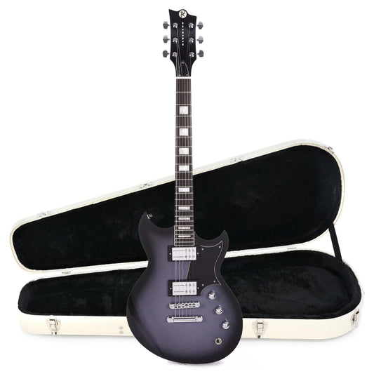 Reverend Sensei RA Periwinkle Burst Hardshell Case Bundle Electric Guitars / Solid Body