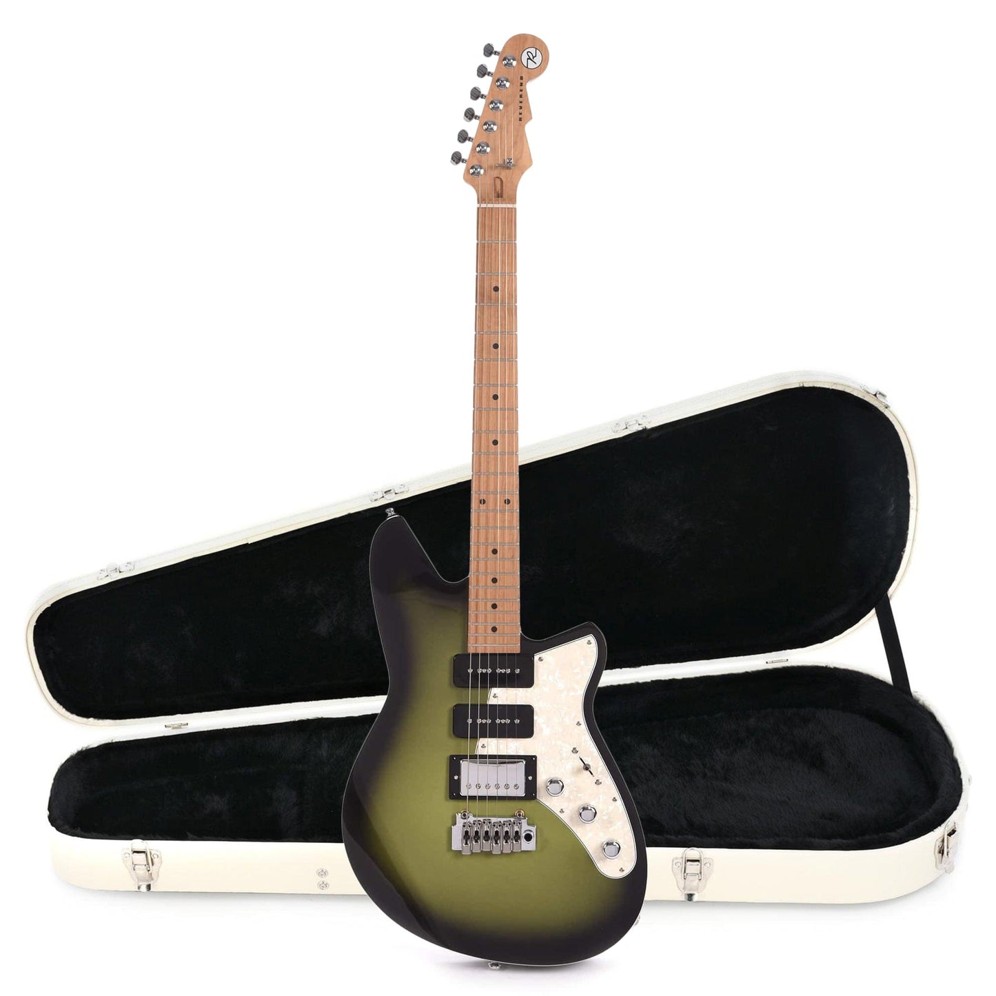 Reverend Six Gun HPP Avocado Burst Hardshell Case Bundle Electric Guitars / Solid Body
