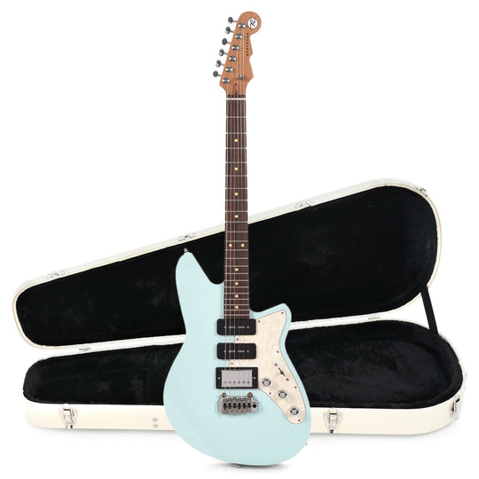 Reverend Six Gun HPP Chronic Blue Hardshell Case Bundle Electric Guitars / Solid Body