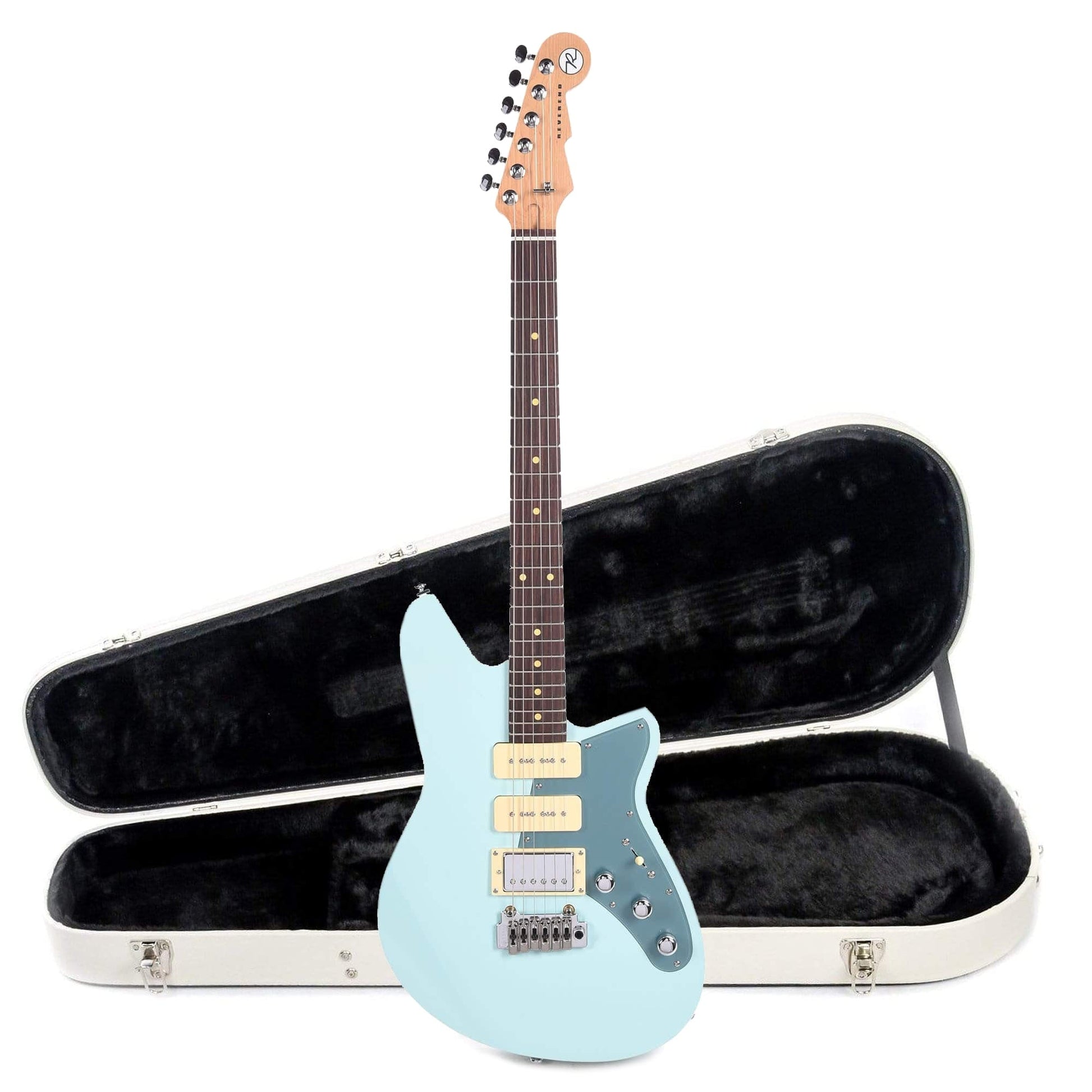 Reverend Six Gun HPP Chronic Blue Hardshell Case Bundle Electric Guitars / Solid Body