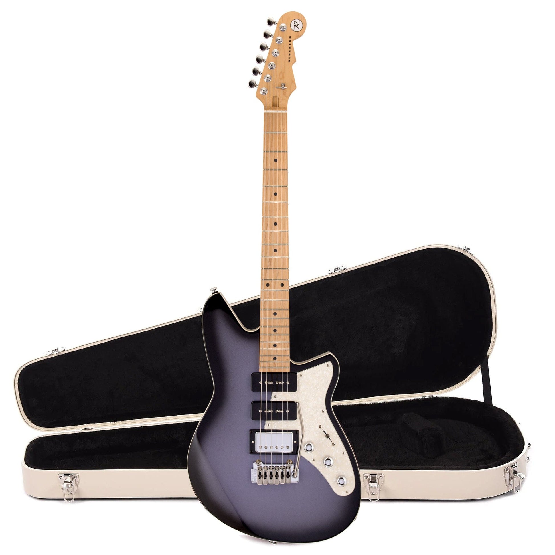 Reverend Six Gun HPP Periwinkle Burst Hardshell Case Bundle Electric Guitars / Solid Body