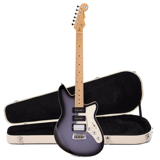 Reverend Six Gun HPP Periwinkle Burst Hardshell Case Bundle Electric Guitars / Solid Body