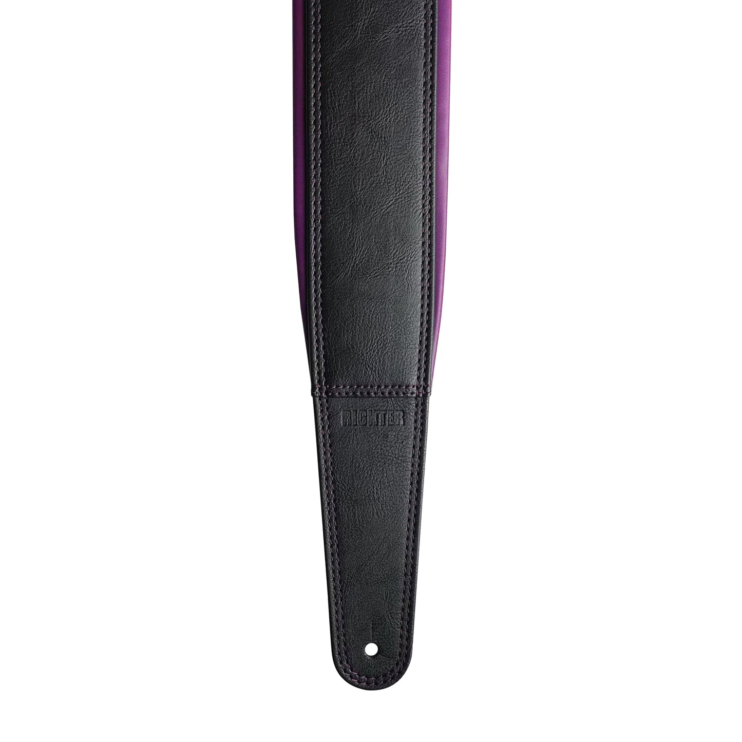 Richter Springbreak I Nappa Guitar Strap Genuine Leather Padded Black / Violet Straps