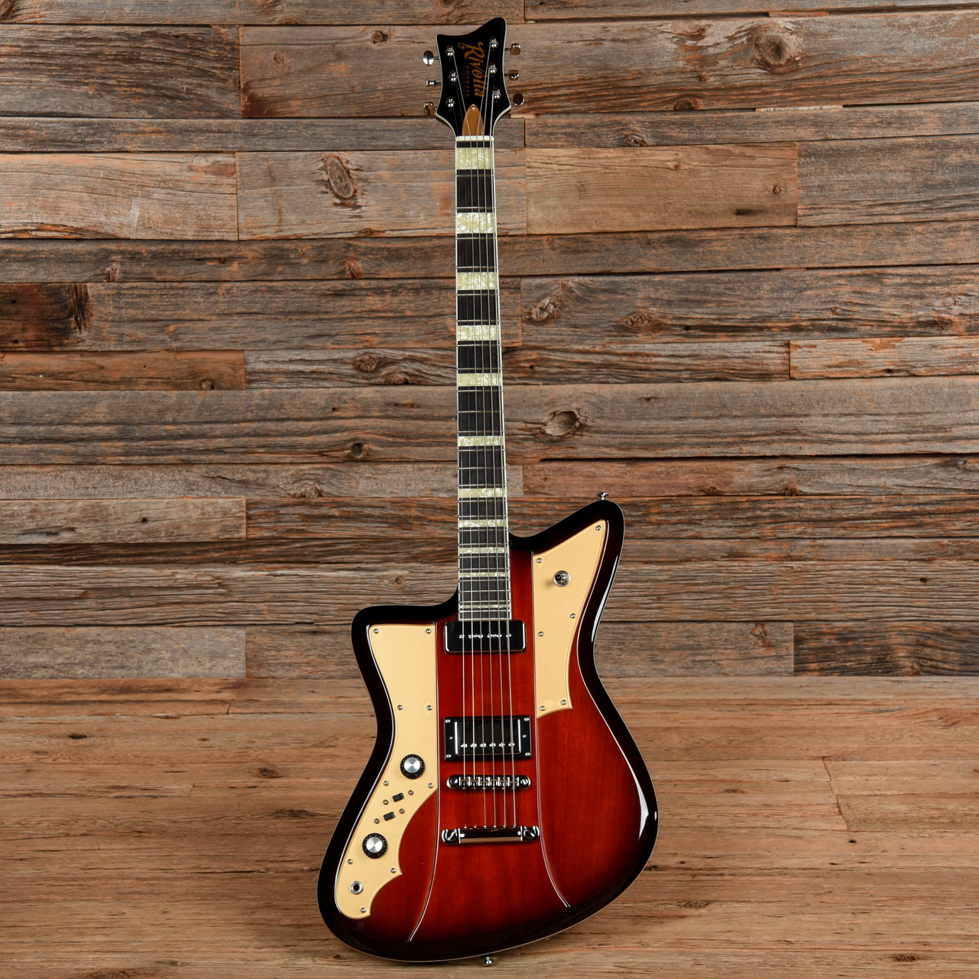 Rivolta by Novo Mondata Baritone Sunburst  LEFTY Electric Guitars / Solid Body