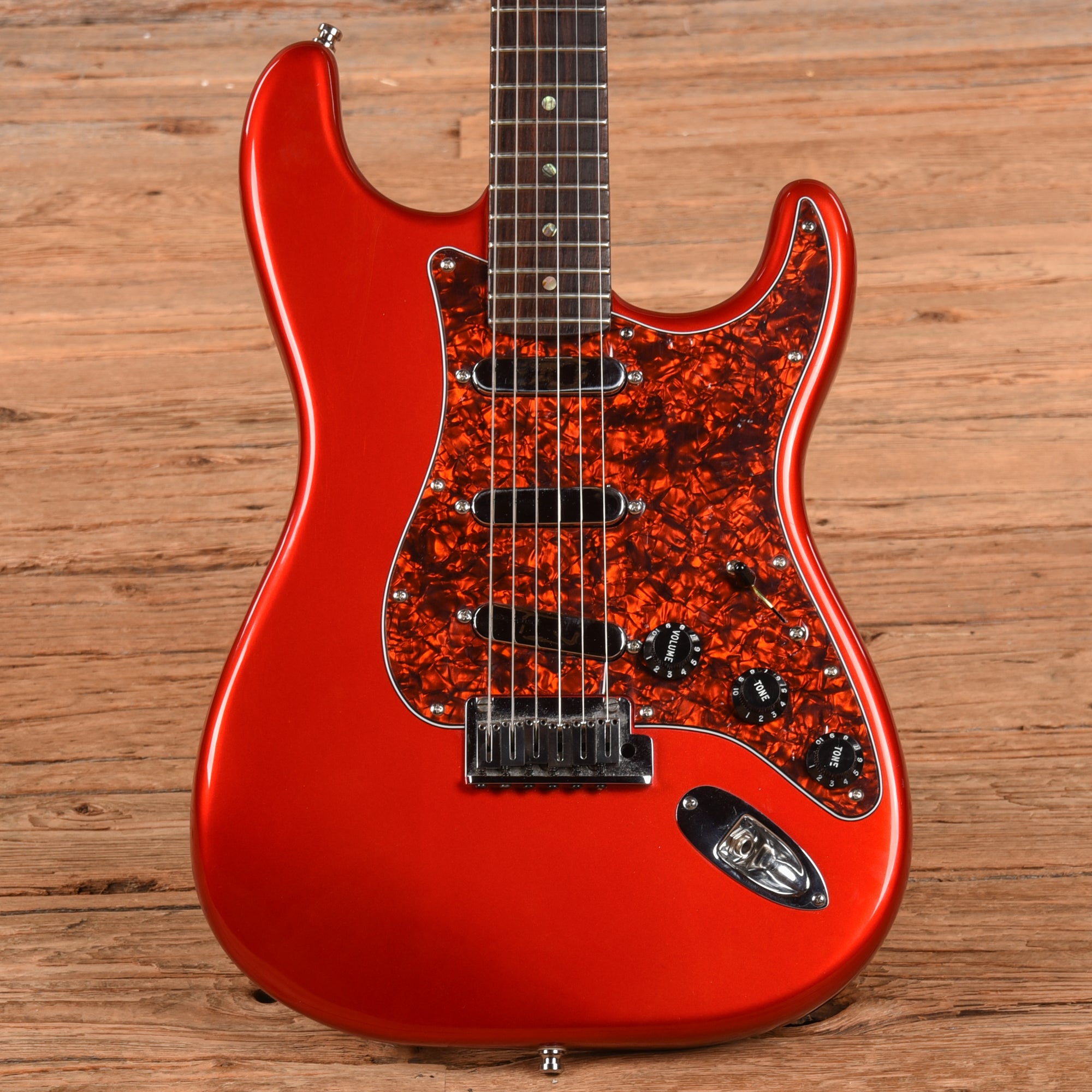 Fender American Deluxe Fat Stratocaster Chrome Red 2002