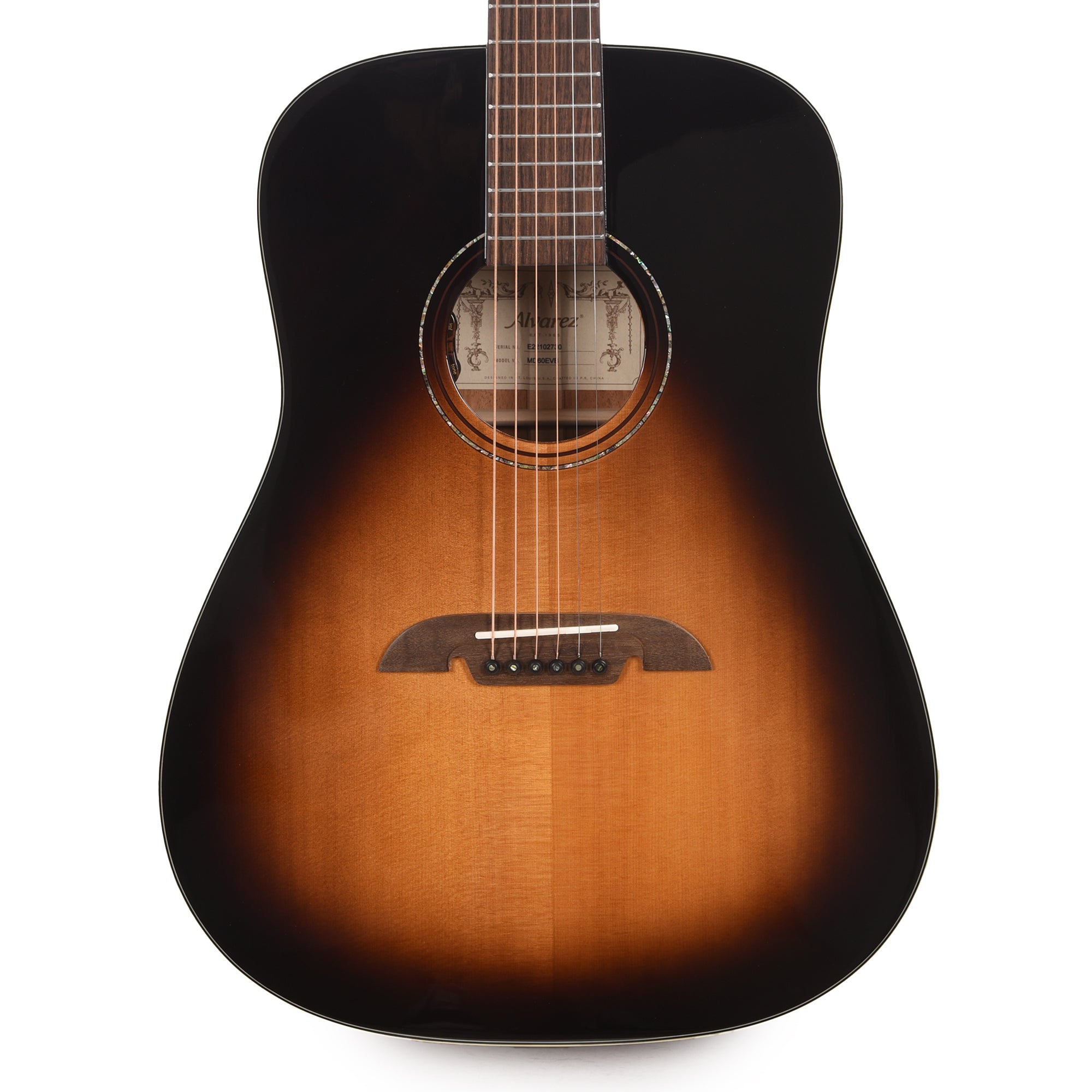 Alvarez MD60EVB AIMM Exclusive Masterworks Acoustic Guitar Vintage Sunburst Gloss