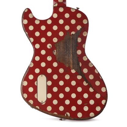Rock N Roll Relics Revenge Jr Red & Aged White Polka Dots Heavy Aged Master Built by Billy Rowe w/"Dirty Dog" Dog Ear P90 Electric Guitars / Solid Body