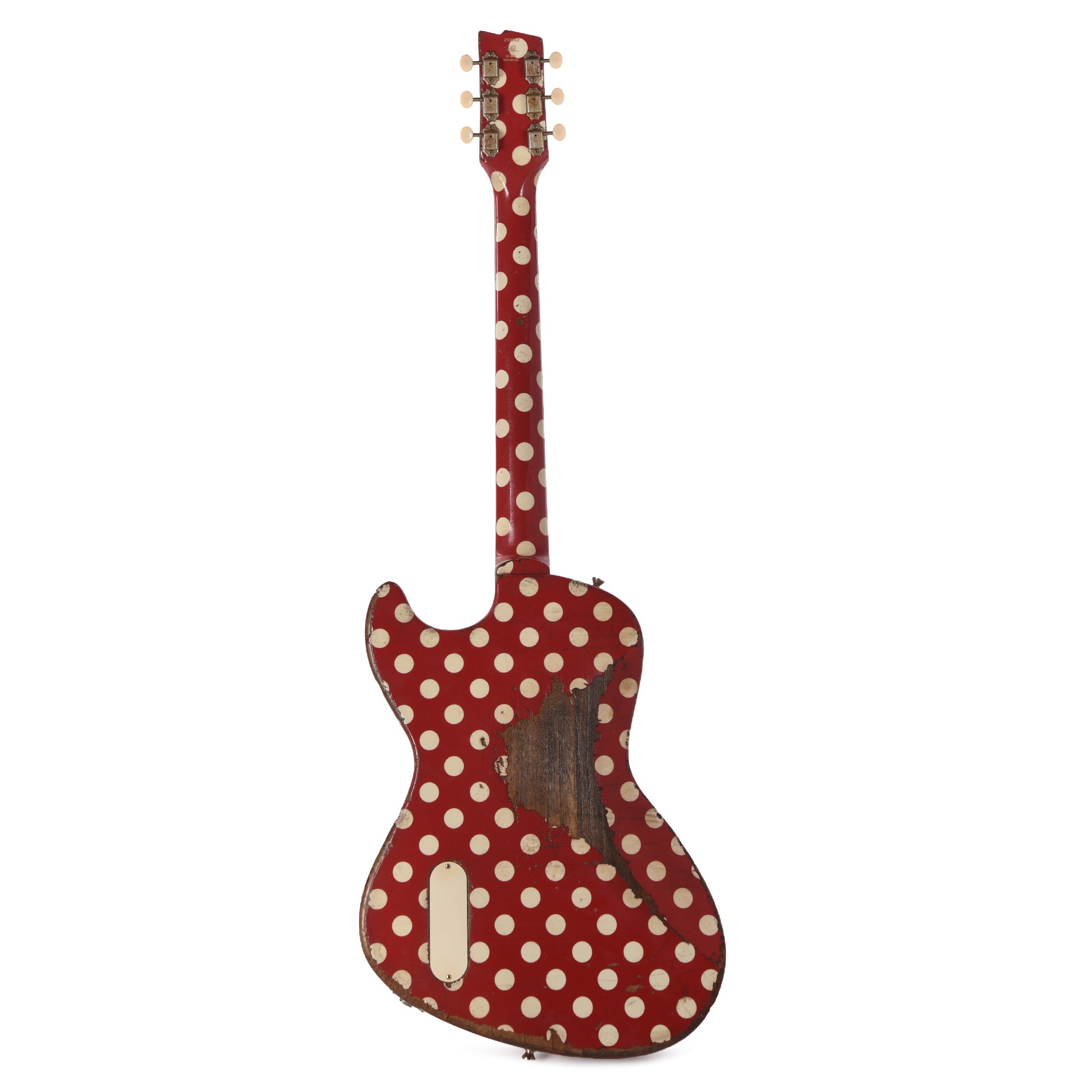 Rock N Roll Relics Revenge Jr Red & Aged White Polka Dots Heavy Aged Master Built by Billy Rowe w/"Dirty Dog" Dog Ear P90 Electric Guitars / Solid Body
