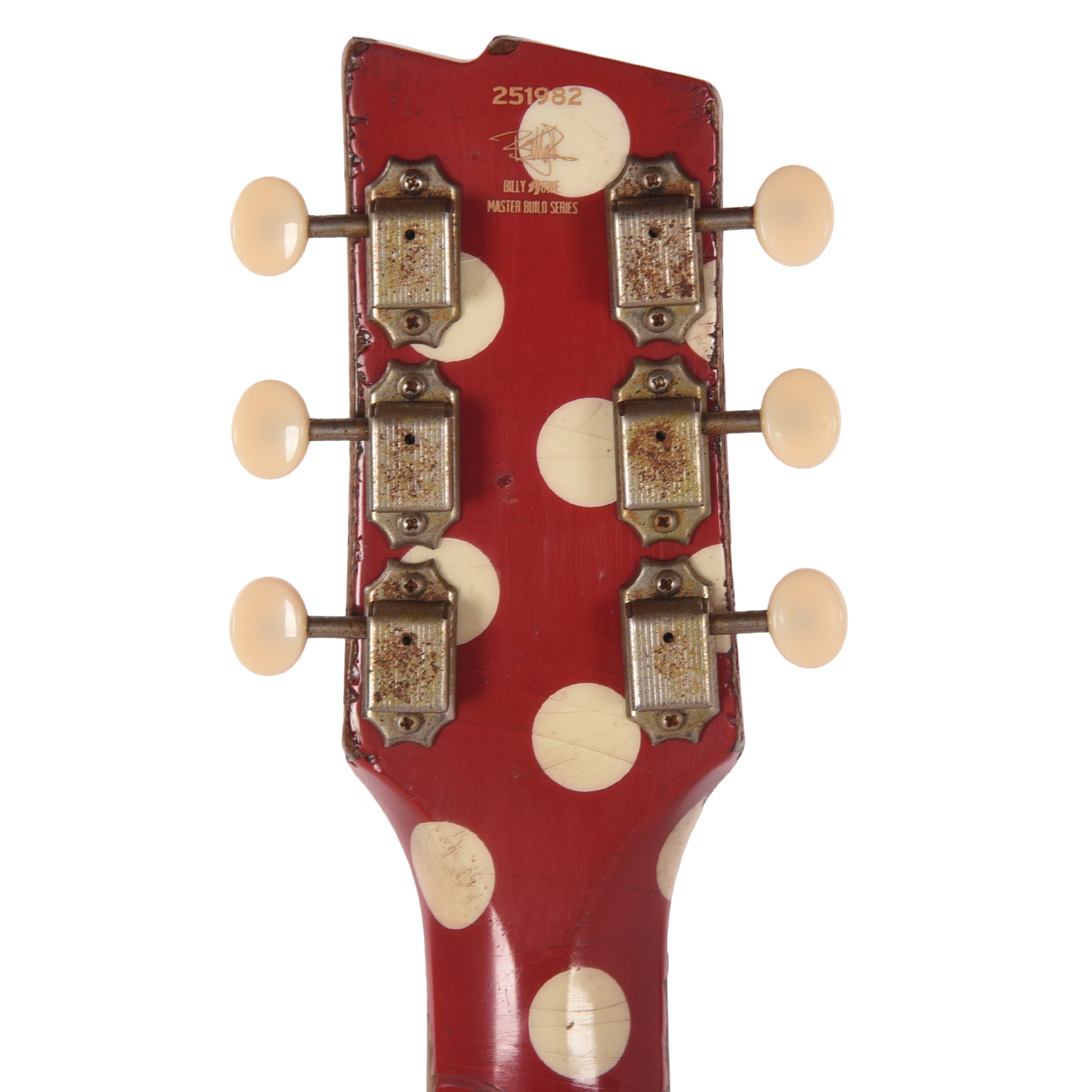 Rock N Roll Relics Revenge Jr Red & Aged White Polka Dots Heavy Aged Master Built by Billy Rowe w/"Dirty Dog" Dog Ear P90 Electric Guitars / Solid Body