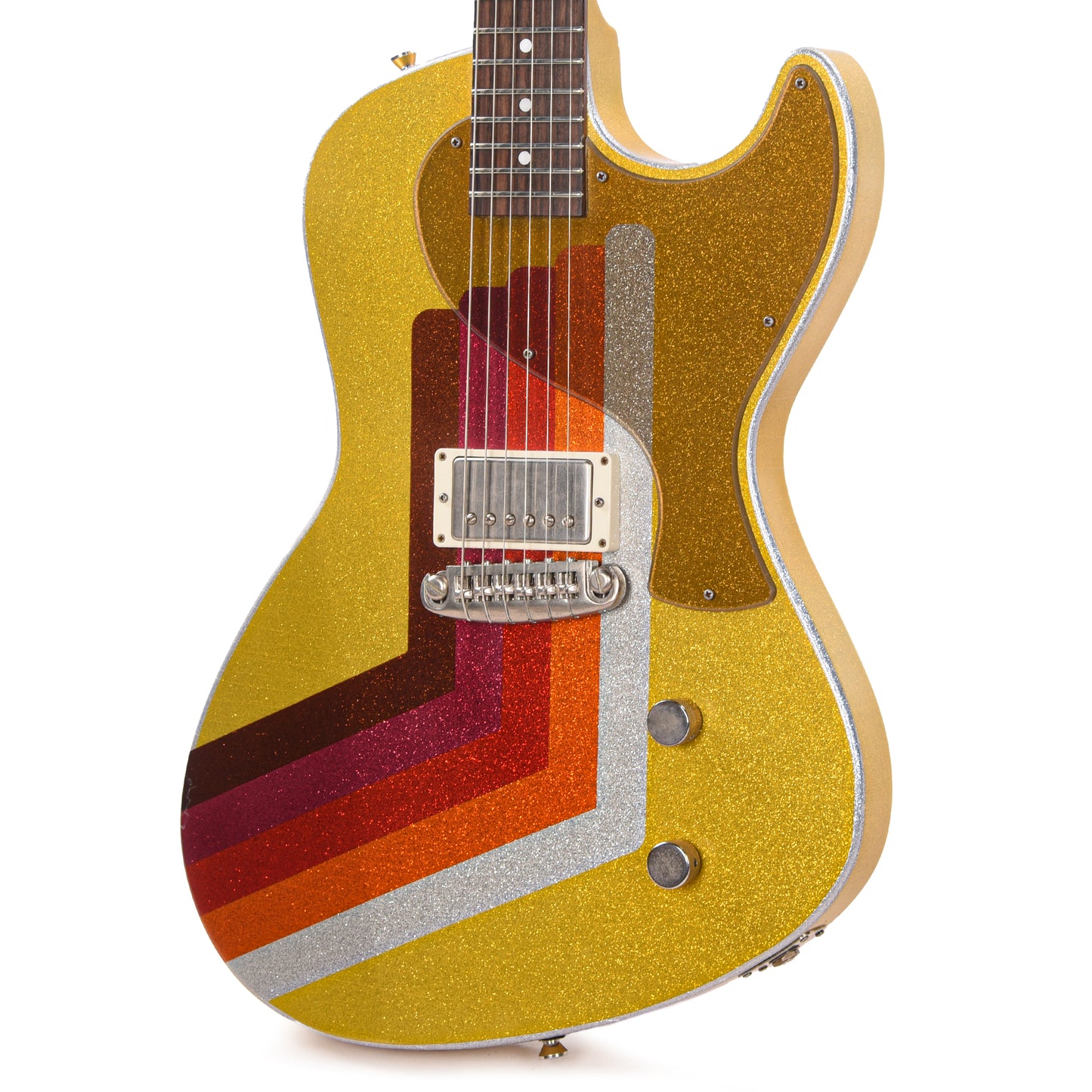 Rock n Roll Relics Revenge Jr Van Series "Fall" Yellow/Gold Sparkle w/Humbucker Electric Guitars / Solid Body