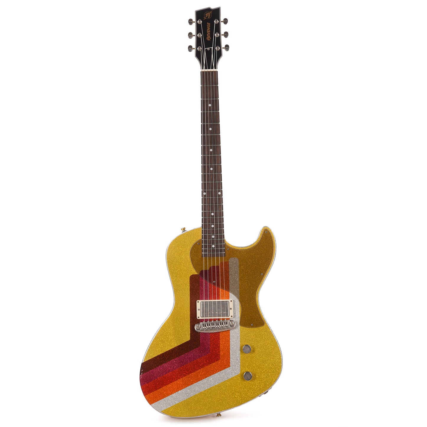 Rock n Roll Relics Revenge Jr Van Series "Fall" Yellow/Gold Sparkle w/Humbucker Electric Guitars / Solid Body
