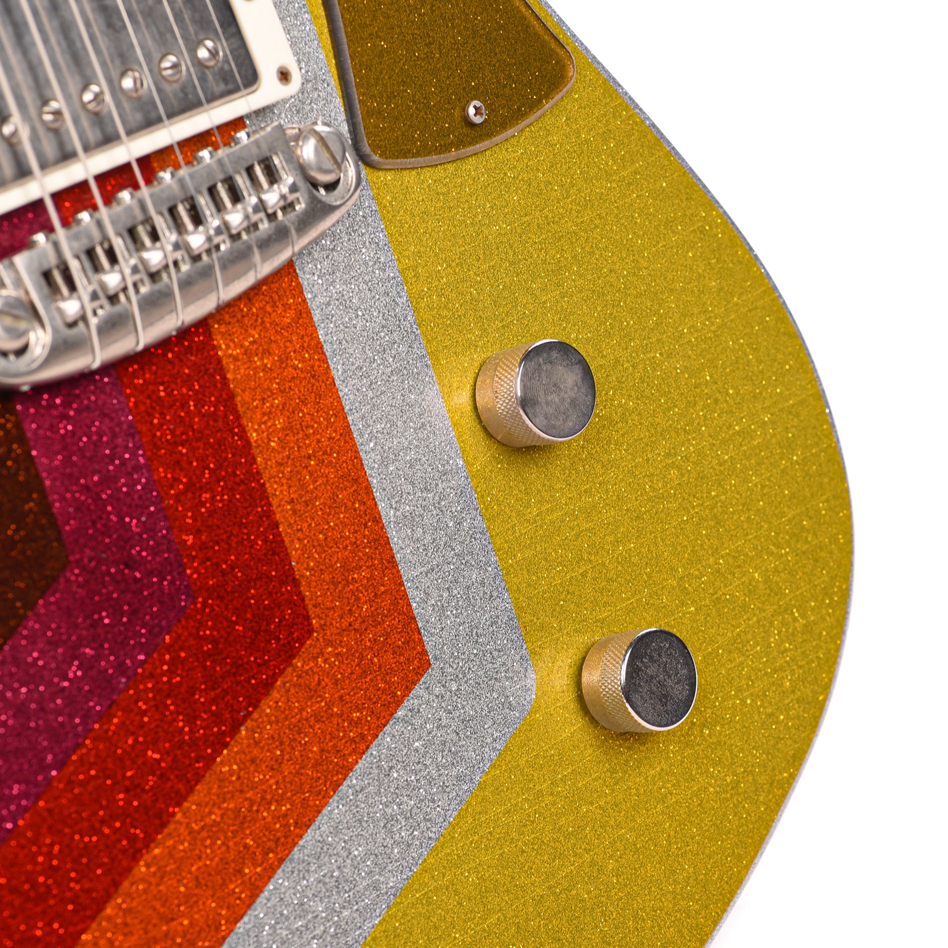 Rock n Roll Relics Revenge Jr Van Series "Fall" Yellow/Gold Sparkle w/Humbucker Electric Guitars / Solid Body