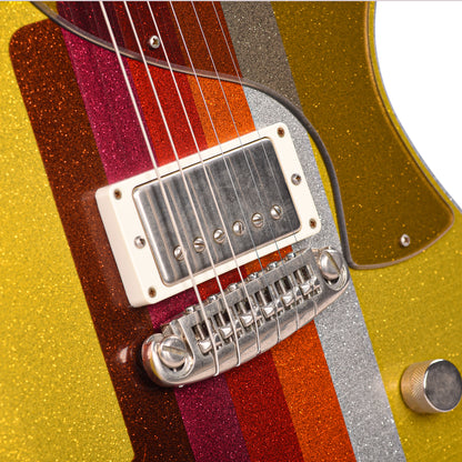 Rock n Roll Relics Revenge Jr Van Series "Fall" Yellow/Gold Sparkle w/Humbucker Electric Guitars / Solid Body