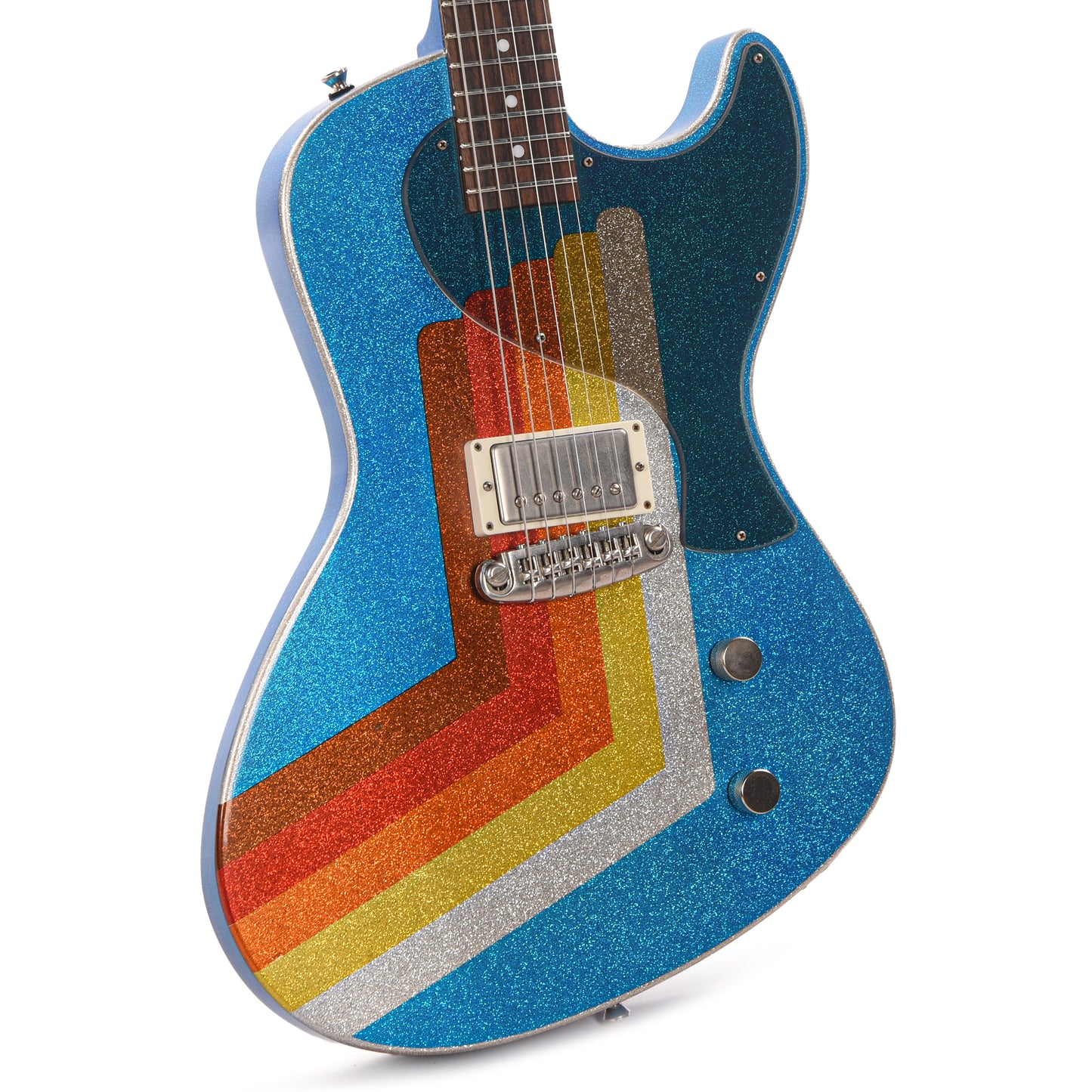 Rock n Roll Relics Revenge Jr Van Series "Winter" Blue Sparkle w/Humbucker Electric Guitars / Solid Body