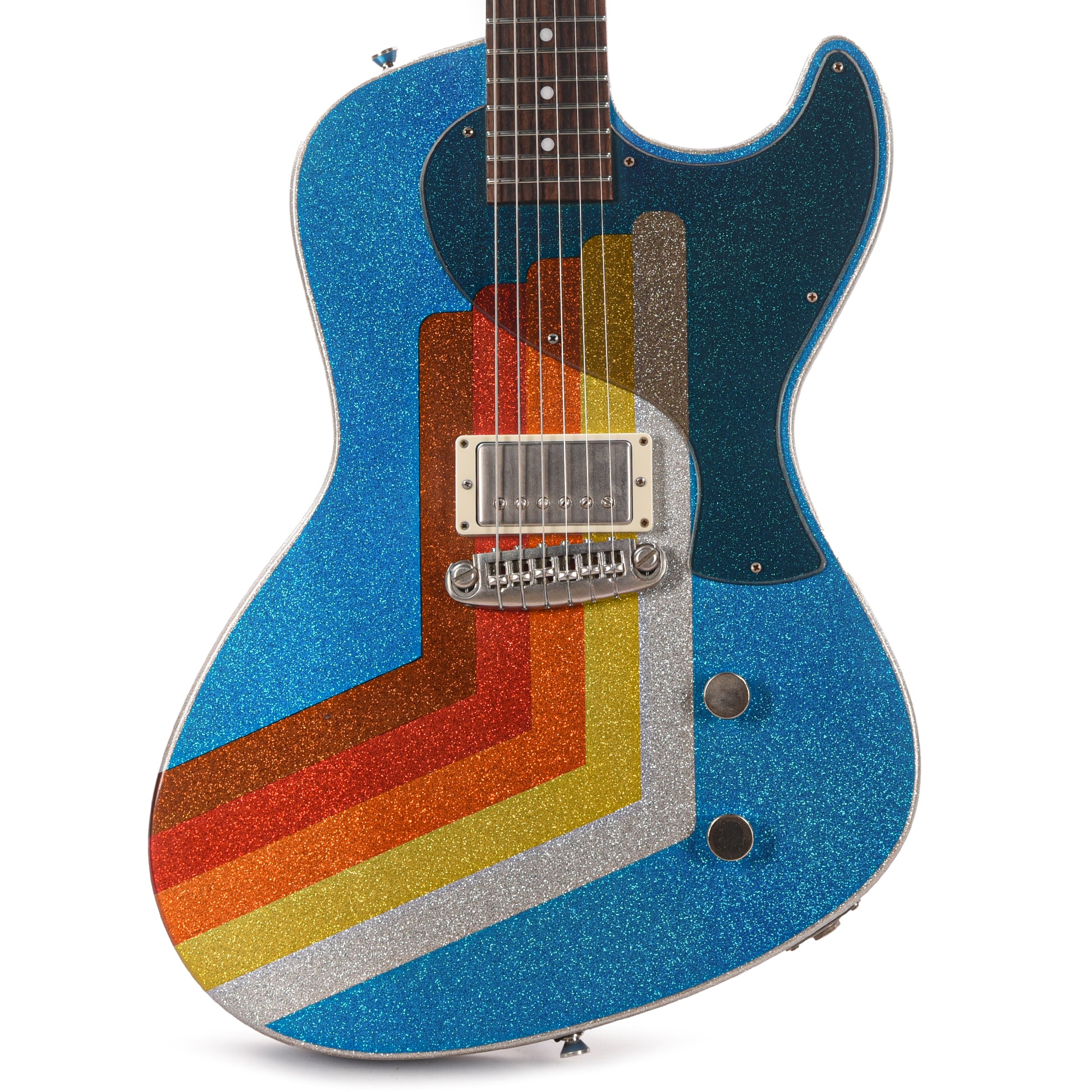 Rock n Roll Relics Revenge Jr Van Series "Winter" Blue Sparkle w/Humbucker Electric Guitars / Solid Body