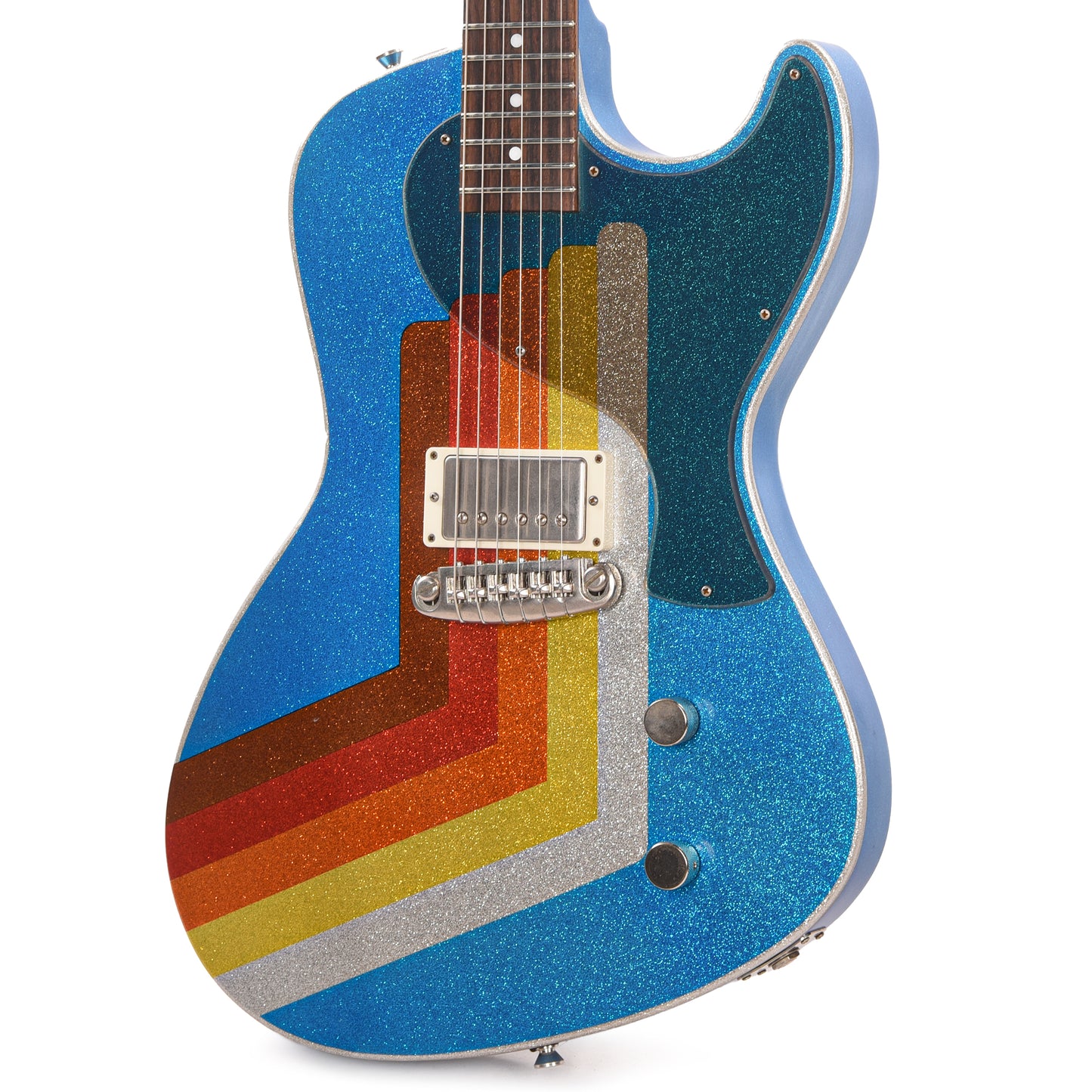 Rock n Roll Relics Revenge Jr Van Series "Winter" Blue Sparkle w/Humbucker Electric Guitars / Solid Body