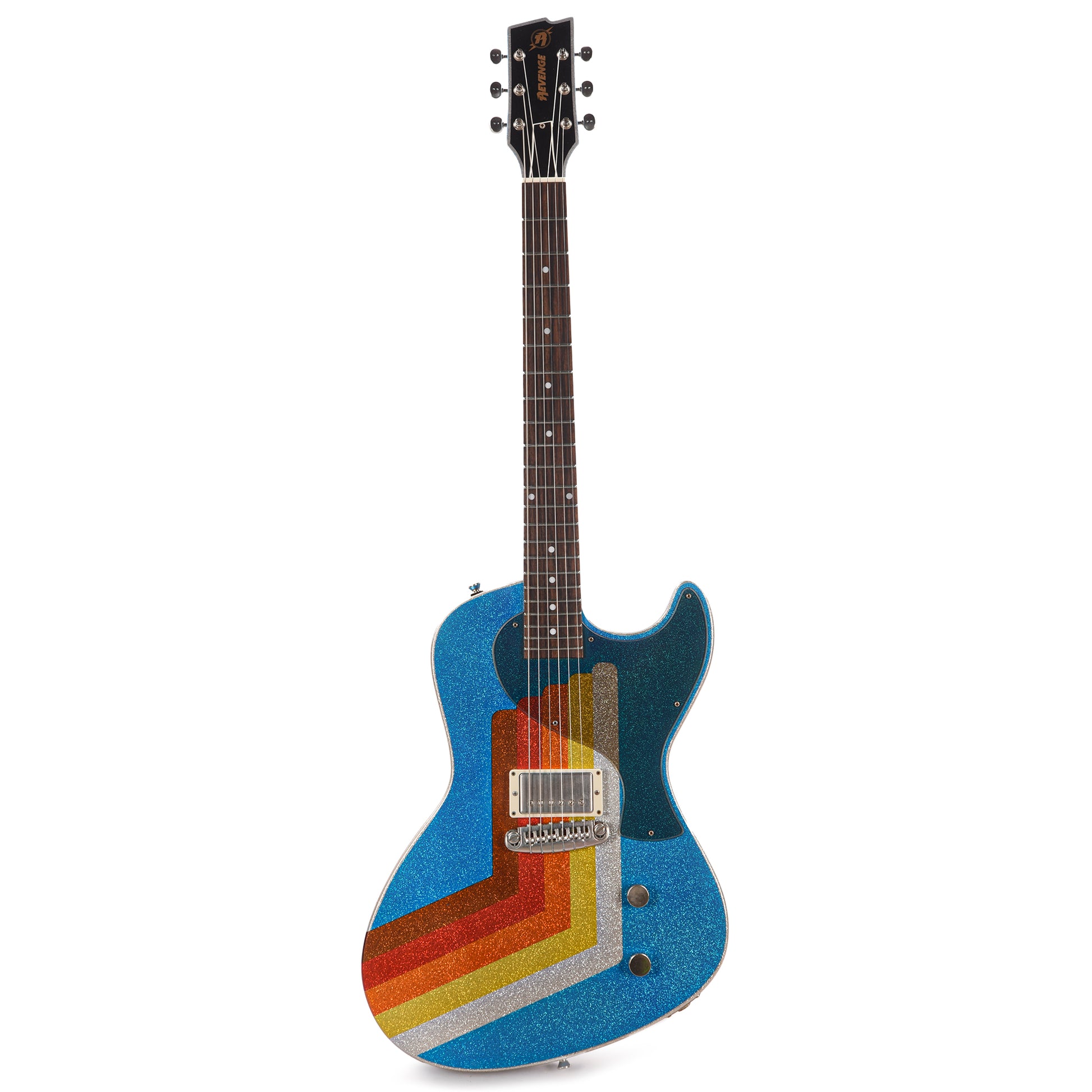 Rock n Roll Relics Revenge Jr Van Series "Winter" Blue Sparkle w/Humbucker Electric Guitars / Solid Body