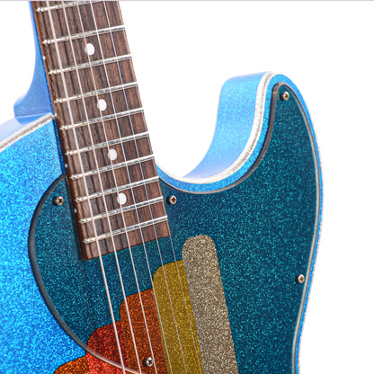 Rock n Roll Relics Revenge Jr Van Series "Winter" Blue Sparkle w/Humbucker Electric Guitars / Solid Body