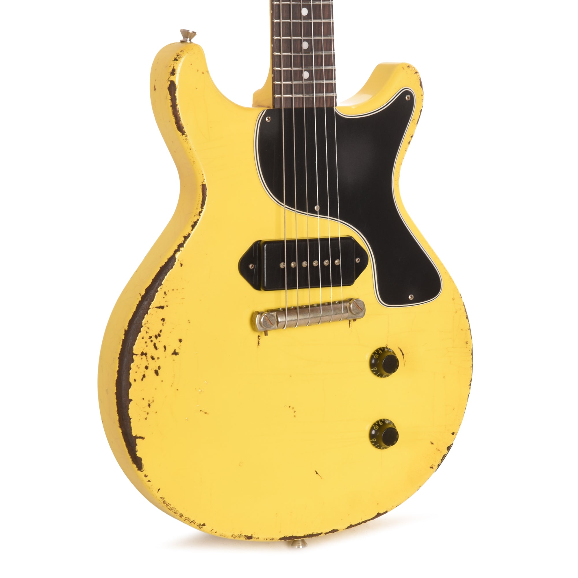 Rock 'N Roll Relics Thunders I Aged Graffiti Yellow w/Dogear Black P90 Electric Guitars / Solid Body