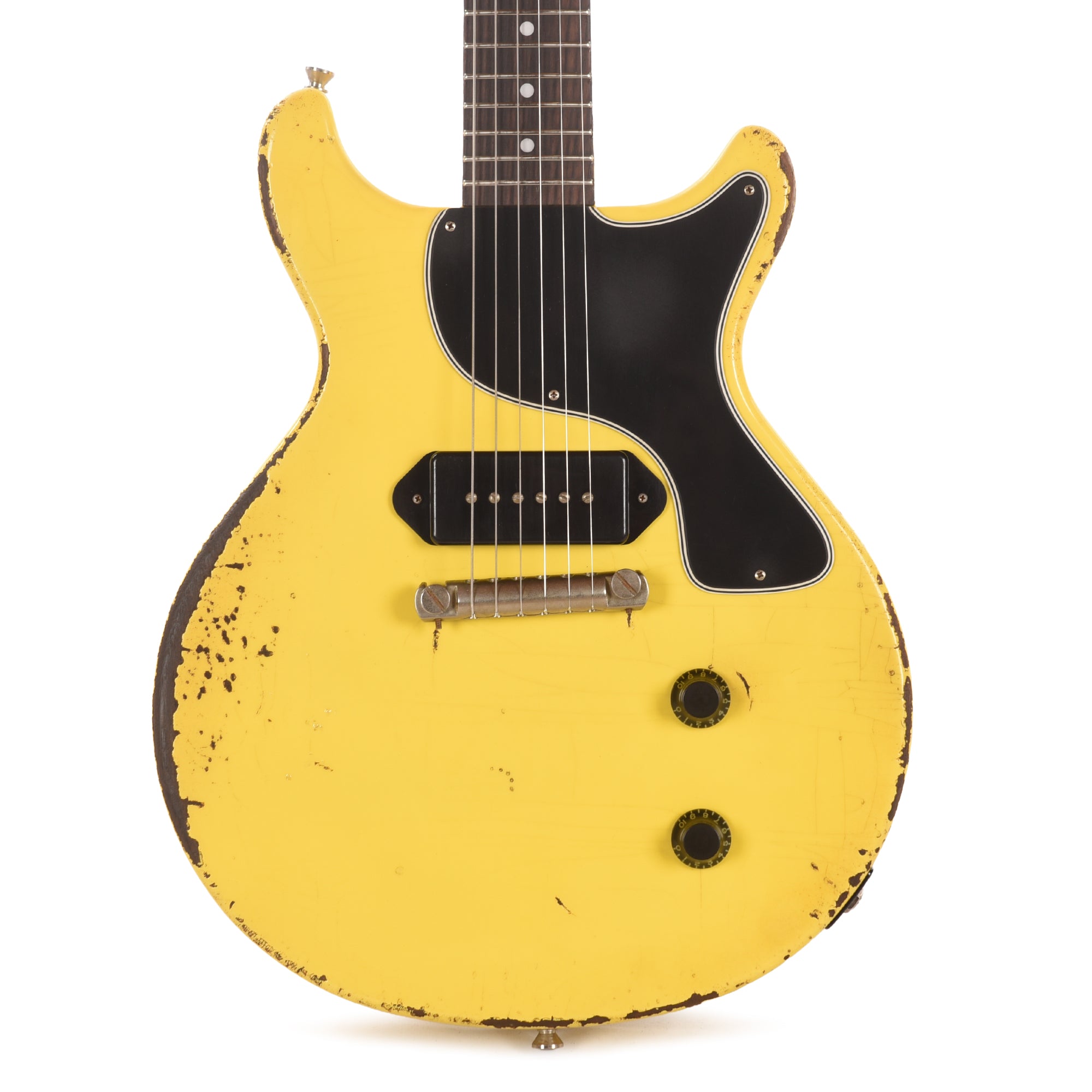 Rock 'N Roll Relics Thunders I Aged Graffiti Yellow w/Dogear Black P90 Electric Guitars / Solid Body