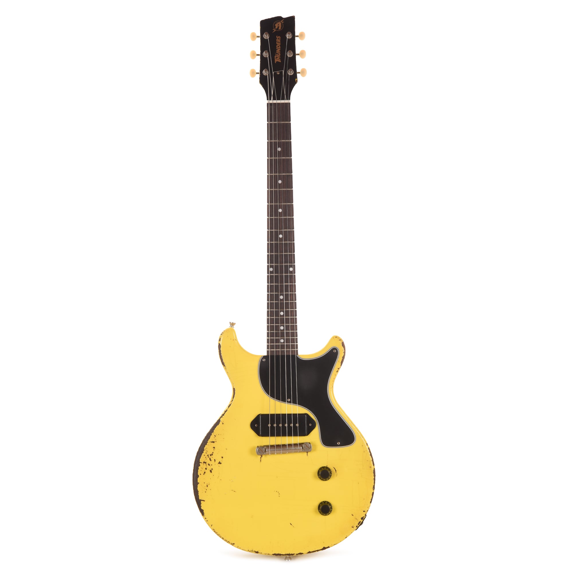 Rock 'N Roll Relics Thunders I Aged Graffiti Yellow w/Dogear Black P90 Electric Guitars / Solid Body