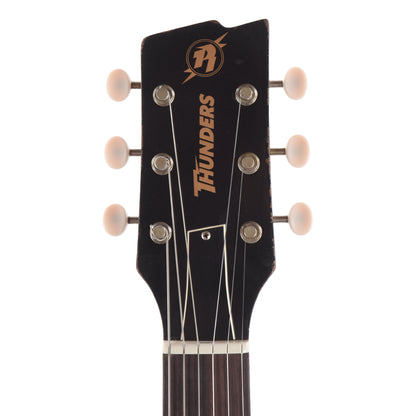 Rock 'N Roll Relics Thunders I Aged Jet Black w/Dogear Black P90 Electric Guitars / Solid Body