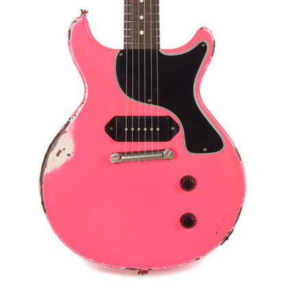 Rock 'N Roll Relics Thunders I Aged Neon Pink w/Dogear Black P90 Electric Guitars / Solid Body