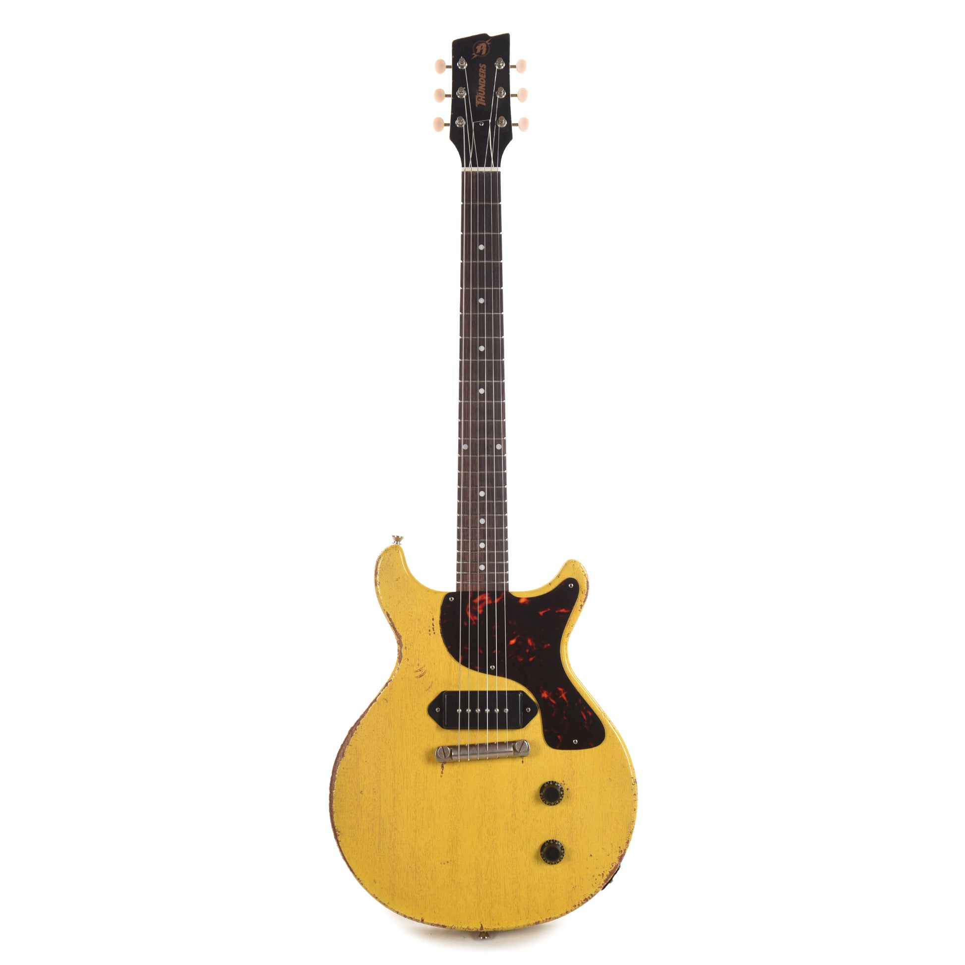 Rock 'N Roll Relics Thunders I Aged TV Yellow w/Dogear Black P90 Electric Guitars / Solid Body