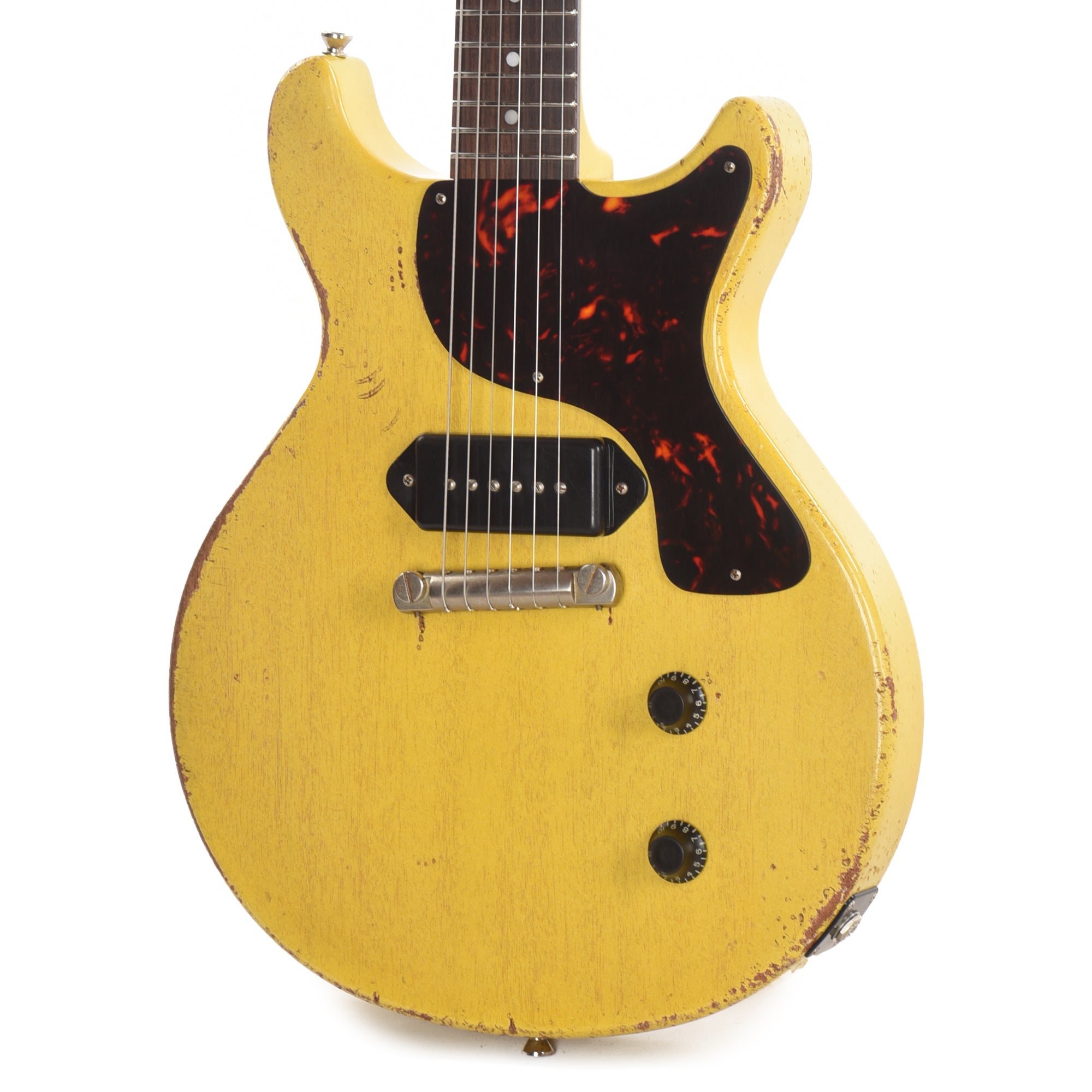 Rock 'N Roll Relics Thunders I Aged TV Yellow w/Dogear Black P90 Electric Guitars / Solid Body