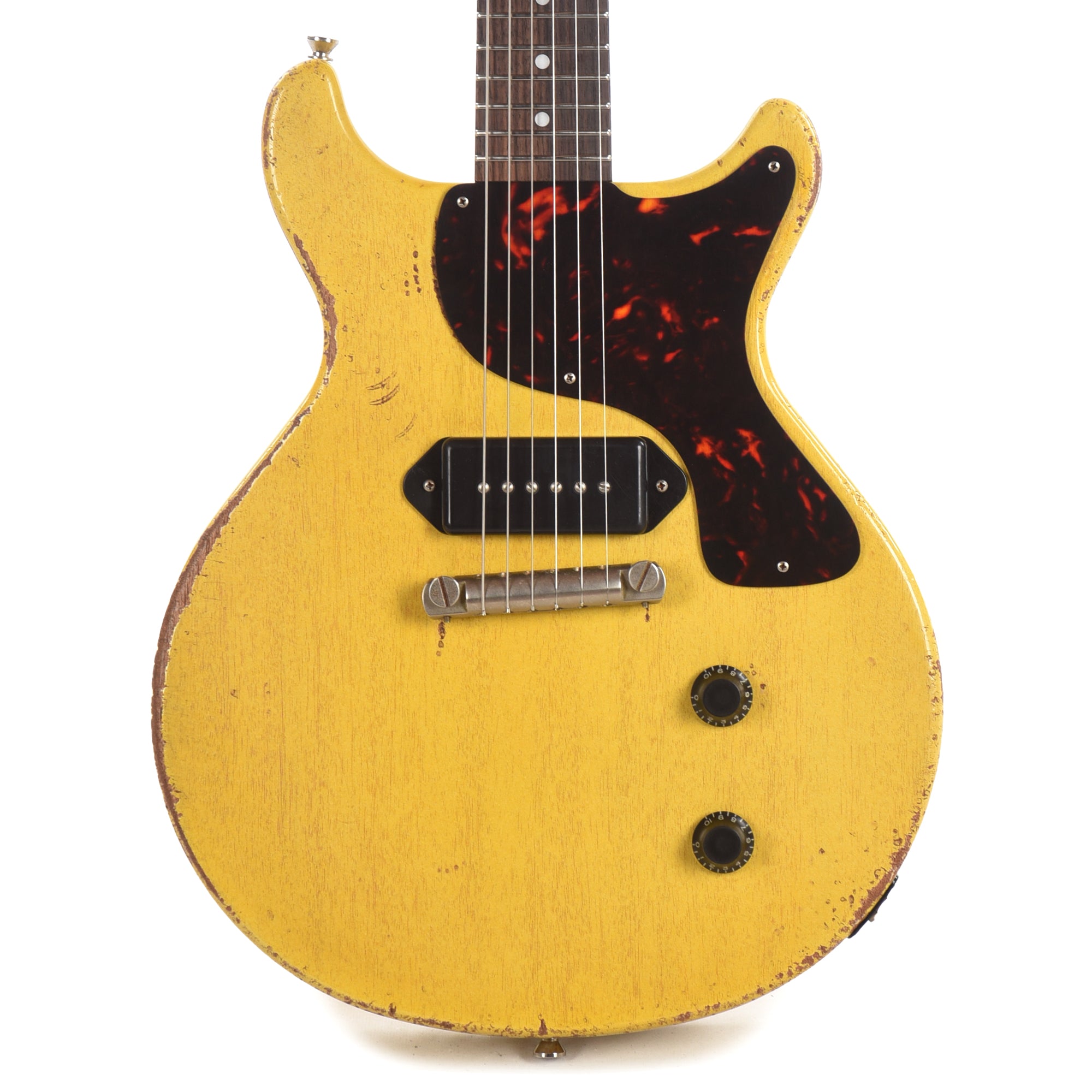 Rock 'N Roll Relics Thunders I Aged TV Yellow w/Dogear Black P90 Electric Guitars / Solid Body