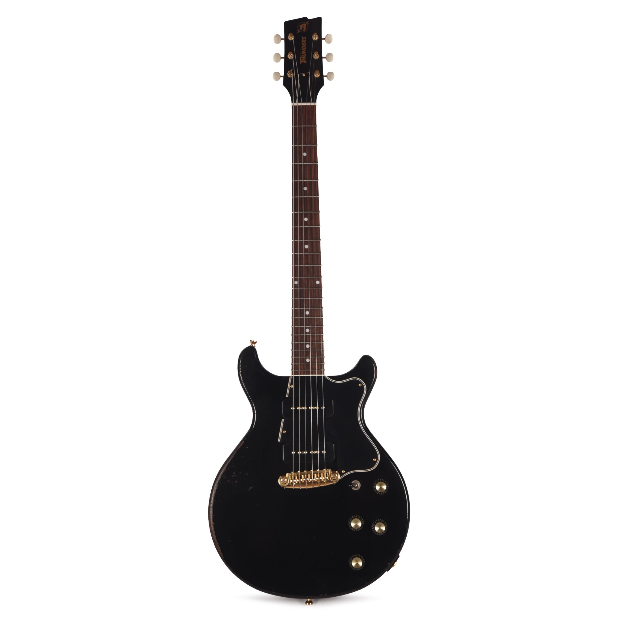 Rock N Roll Relics Thunders II Black Medium Aged w/Soap Bar P90 Electric Guitars / Solid Body