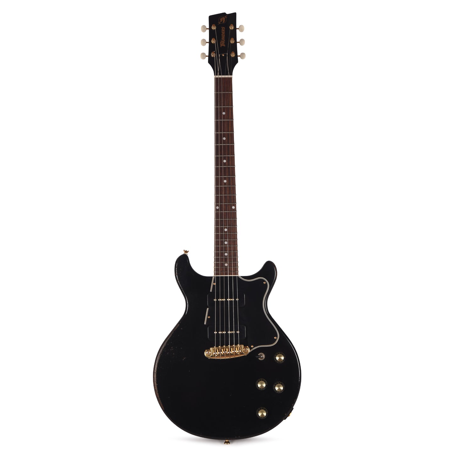 Rock N Roll Relics Thunders II Black Medium Aged w/Soap Bar P90 Electric Guitars / Solid Body