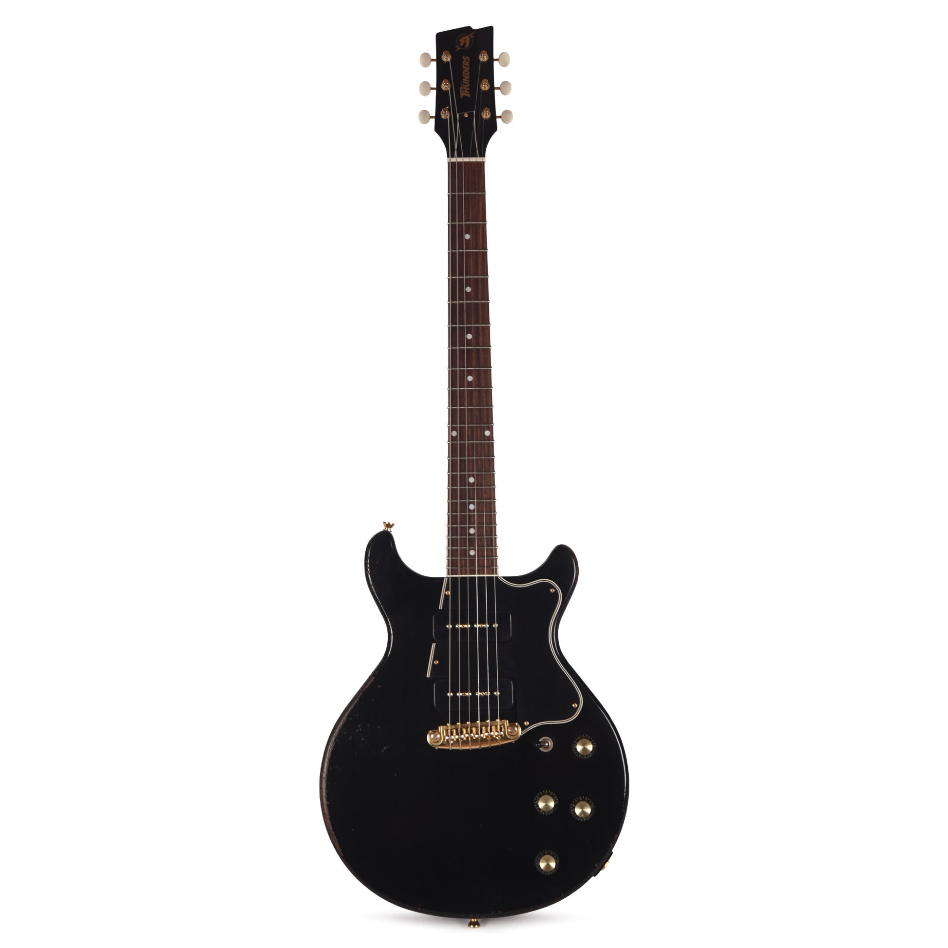 Rock N Roll Relics Thunders II Black Medium Aged w/Soap Bar P90 Electric Guitars / Solid Body
