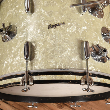 Rogers 1960's Holiday 12/16/20 3pc. Drum Kit White Marine Pearl Drums and Percussion / Acoustic Drums / Full Acoustic Kits
