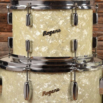 Rogers 1960's Holiday 12/16/20 3pc. Drum Kit White Marine Pearl Drums and Percussion / Acoustic Drums / Full Acoustic Kits
