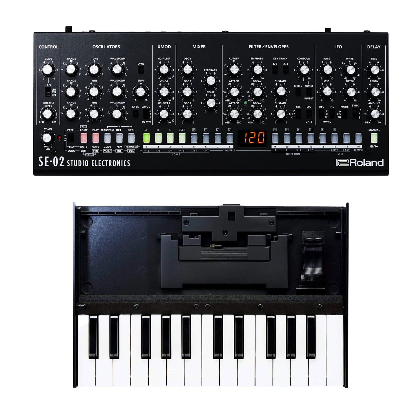 Roland Boutique SE-02 Designer Series Analog Synthesizer and Boutique K-25m Portable Keyboard Bundle Keyboards and Synths / Synths / Digital Synths