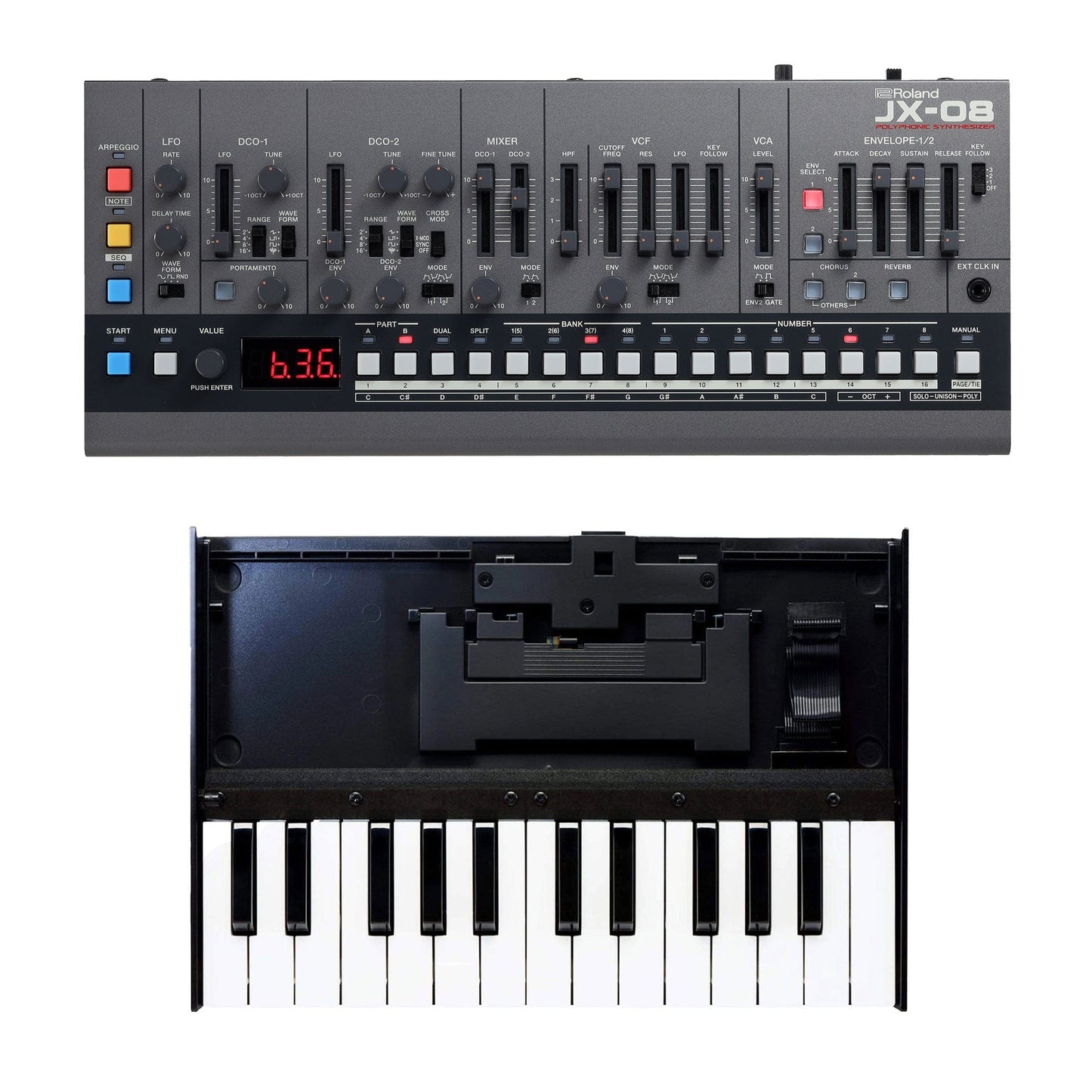 Roland JX-08 Boutique Series Desktop Synth Module and Boutique K-25m Portable Keyboard Bundle Keyboards and Synths / Synths / Digital Synths